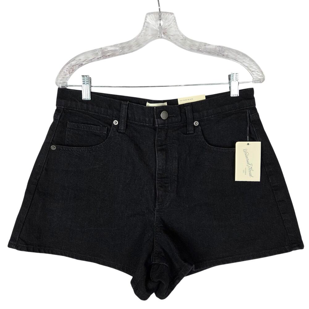 Universal Thread Black Jean Stretch Shorts 10R High Rise 90s Cutoffs Neutral NWT